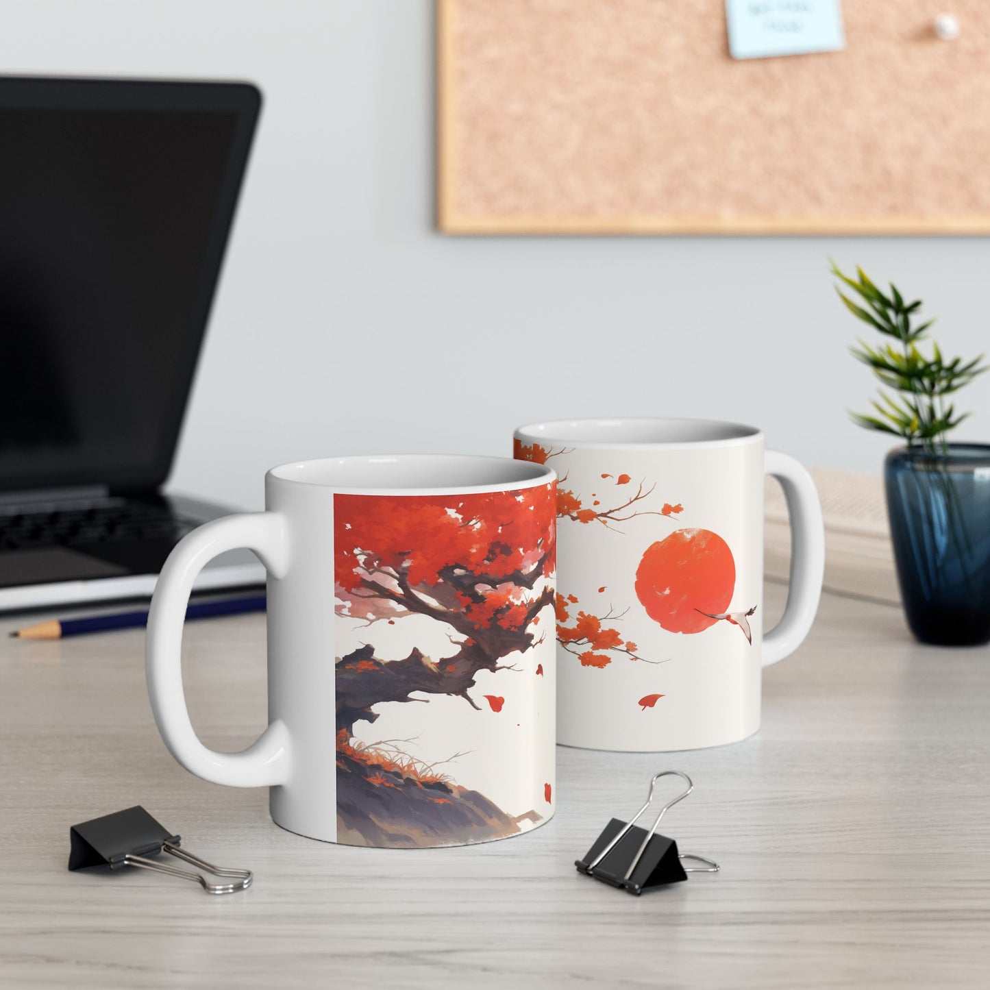 Autumn Leaves in the Setting Sun Mug