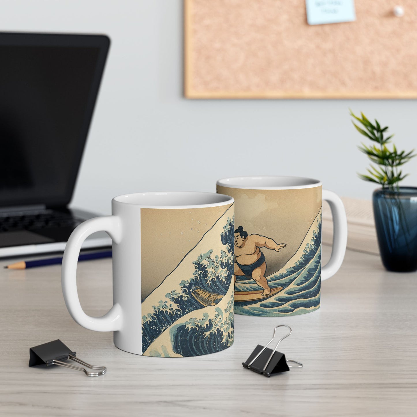 The Great Surf of Sumo Japan Mug