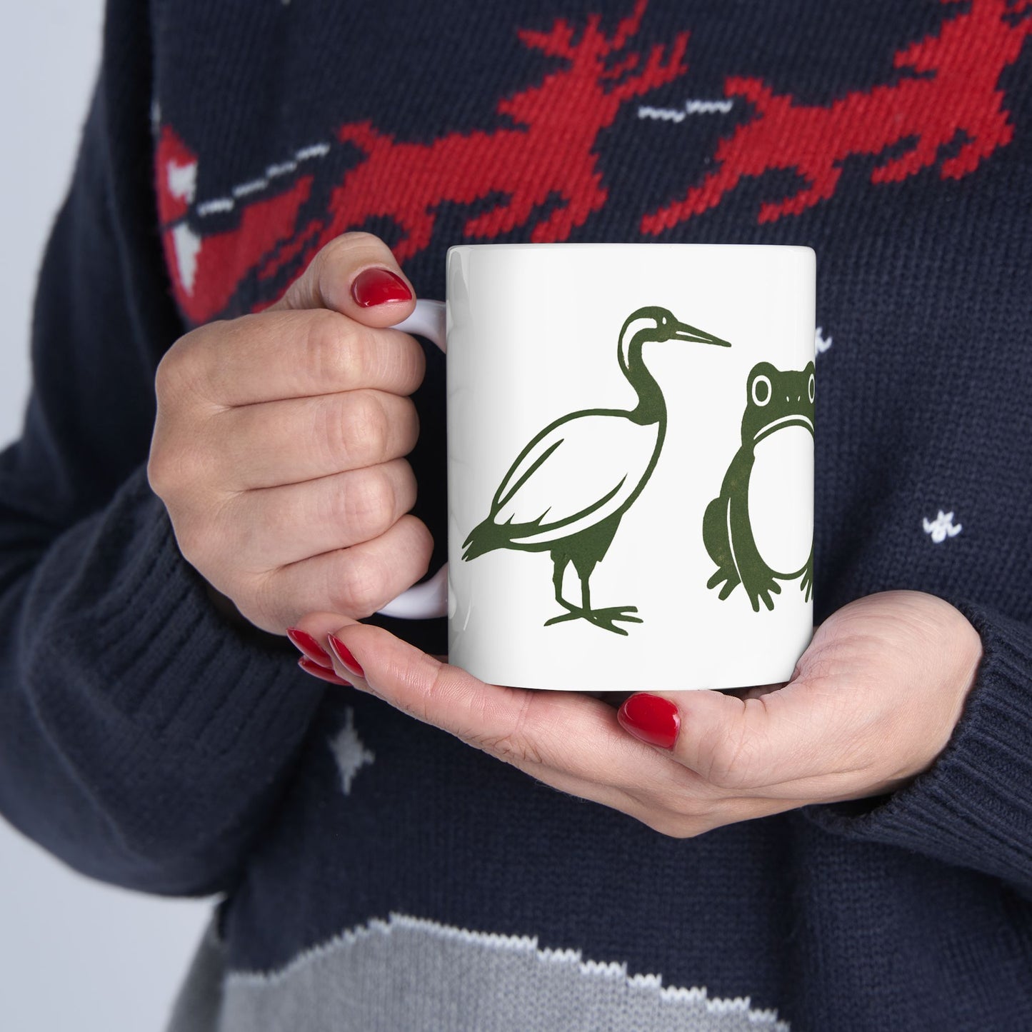 Matsumoto Hōji-Inspired Animal Silhouettes Mug