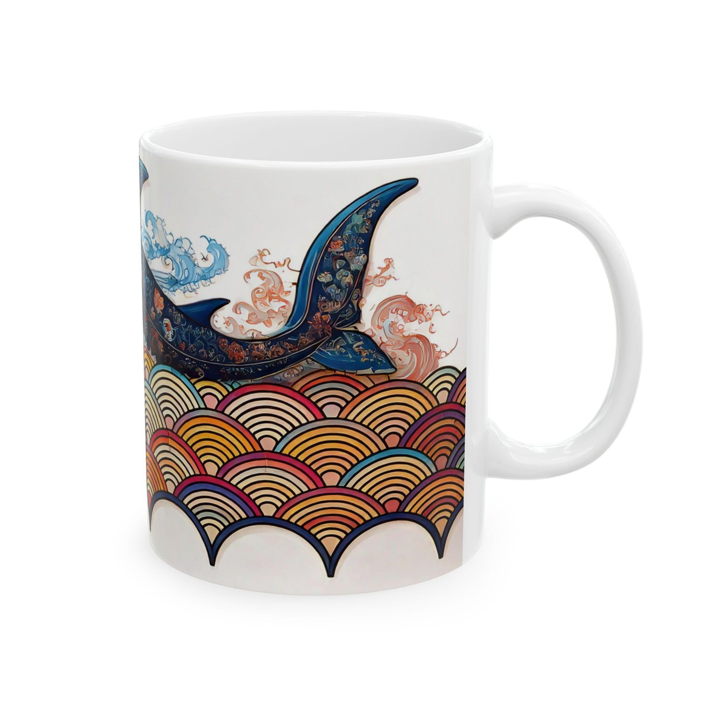 Japanese Shark & Wave Mug