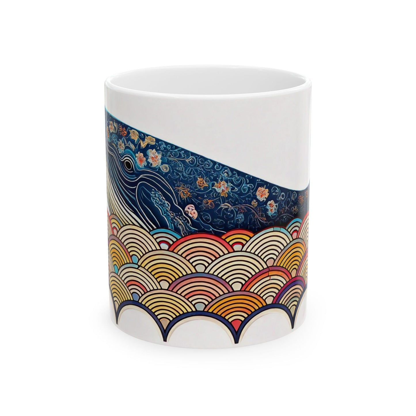 Whale & Floral Wave Mug