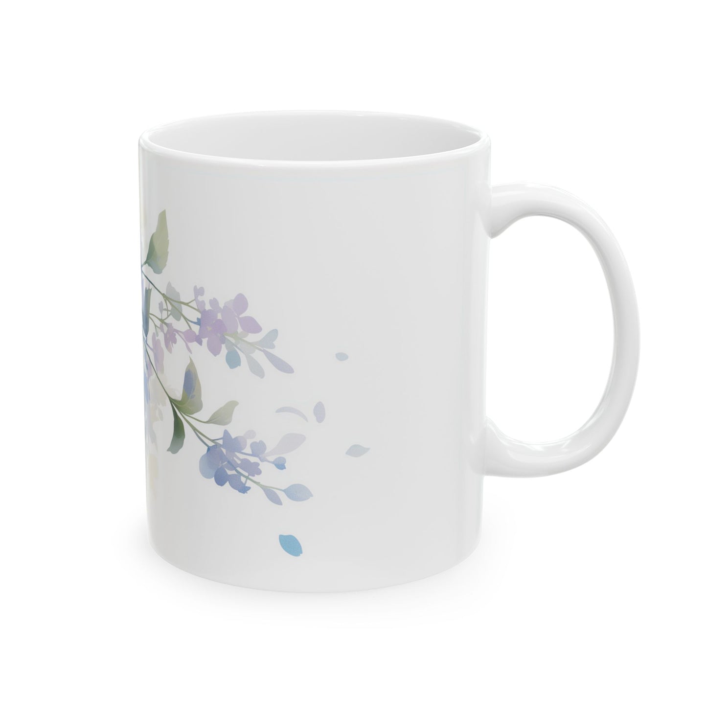 Pastel Blue Purplish Hydrangea Flower Mug
