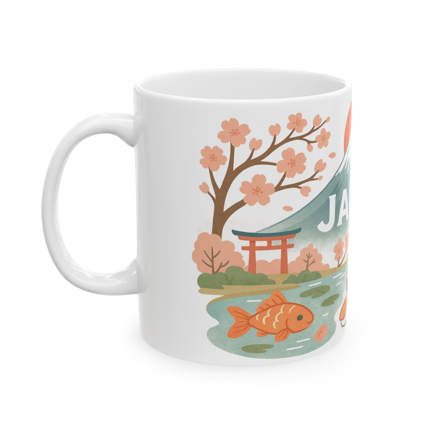 Sakura Dreams & Sushi Scenes Pastel Japan Mug