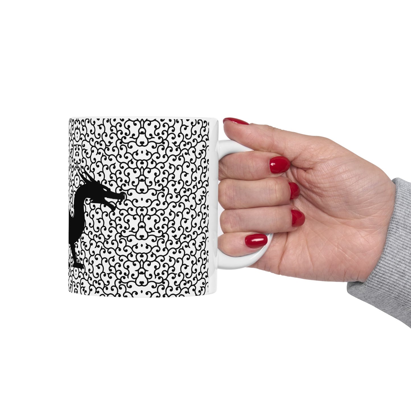 Dragon Mug Vine Pattern