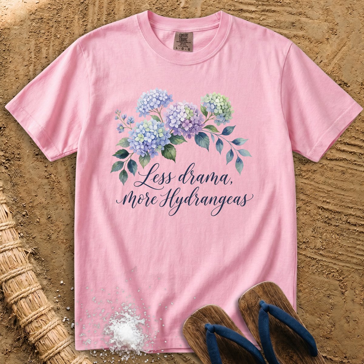 Less Drama, More Hydrangeas T-Shirt