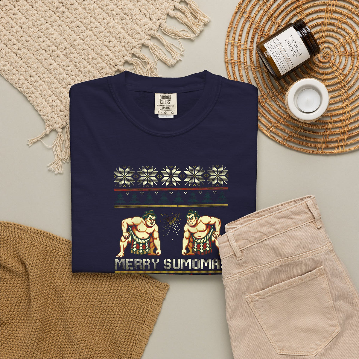 Merry Sumomas Pixel Sumo Knit T-Shirt