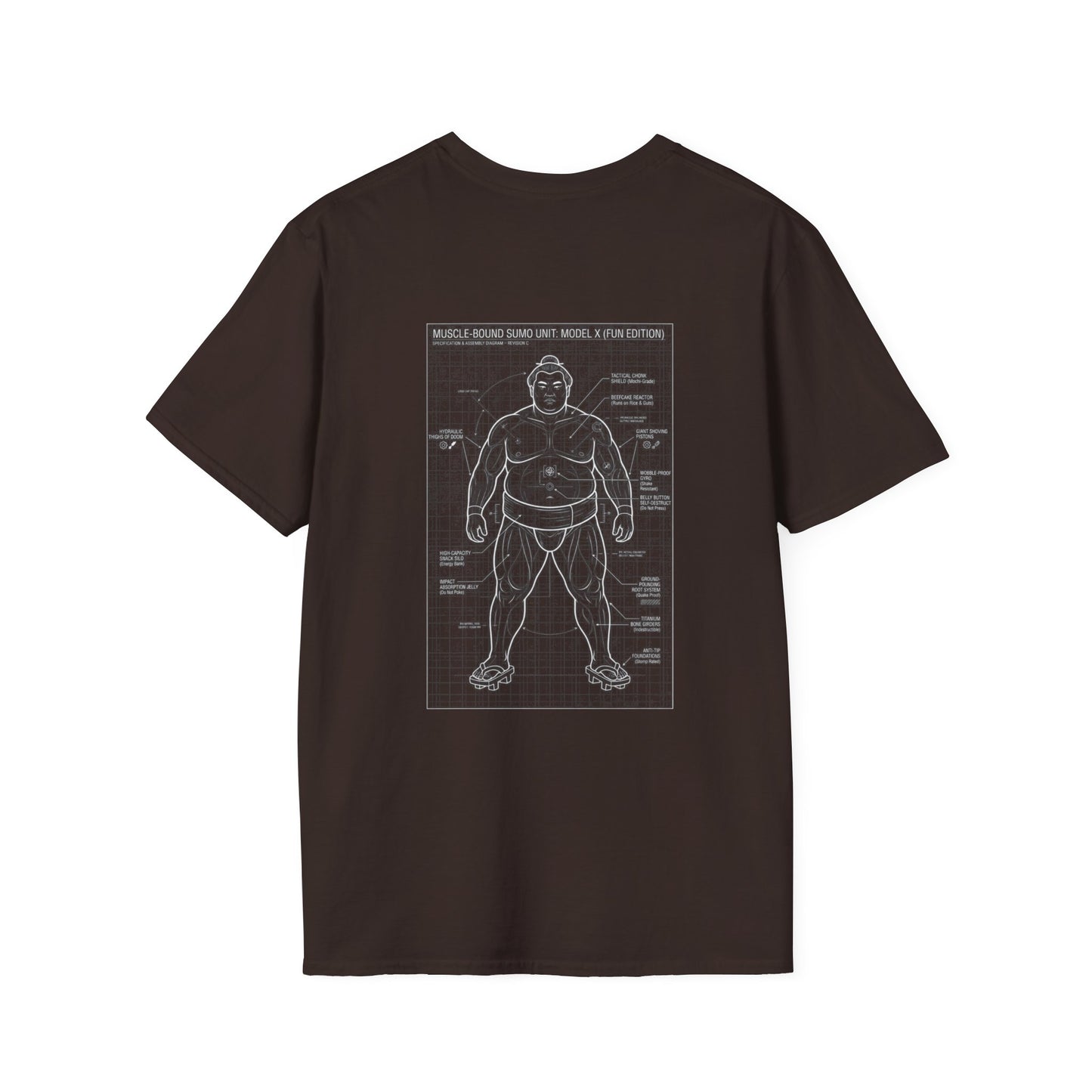 Sumo Blueprint T-Shirt, Yokozuna Rope Symbol