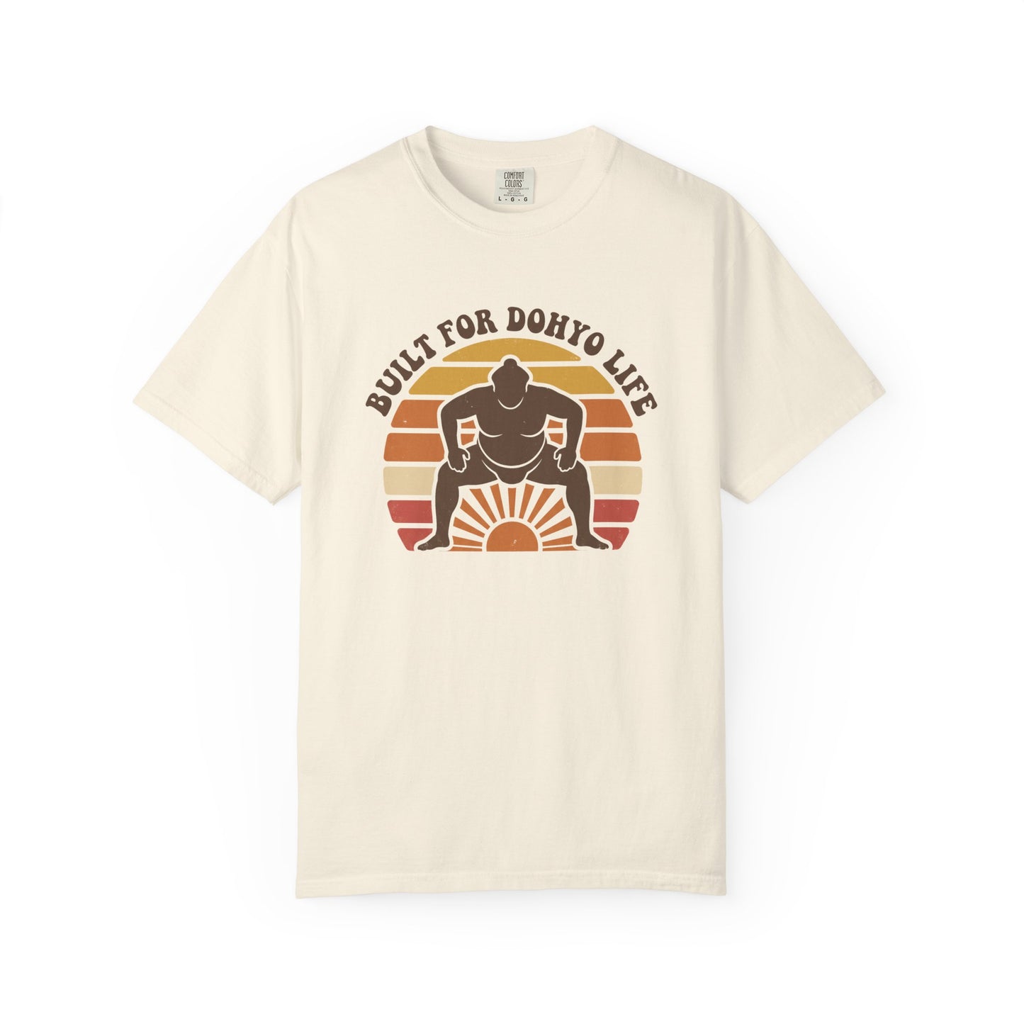 Sumo Wrestler Retro Sunset T-Shirt