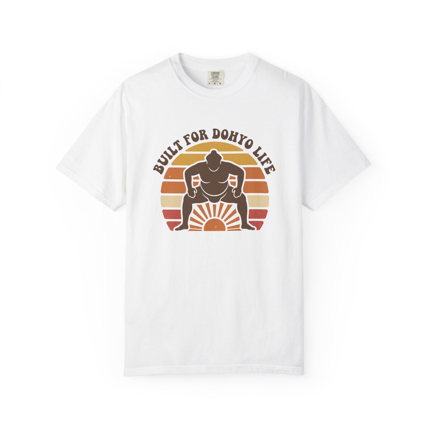 Sumo Wrestler Retro Sunset T-Shirt