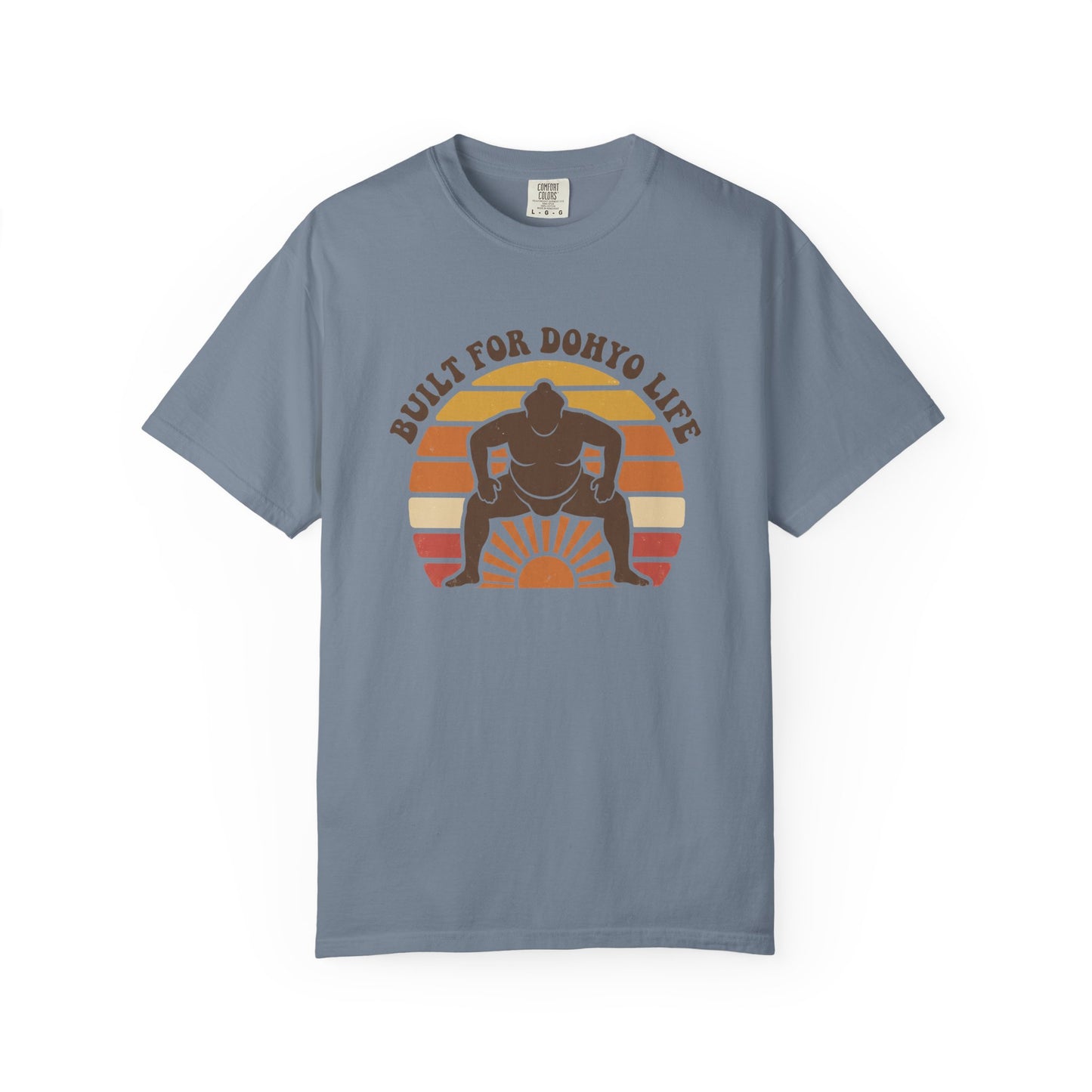 Sumo Wrestler Retro Sunset T-Shirt