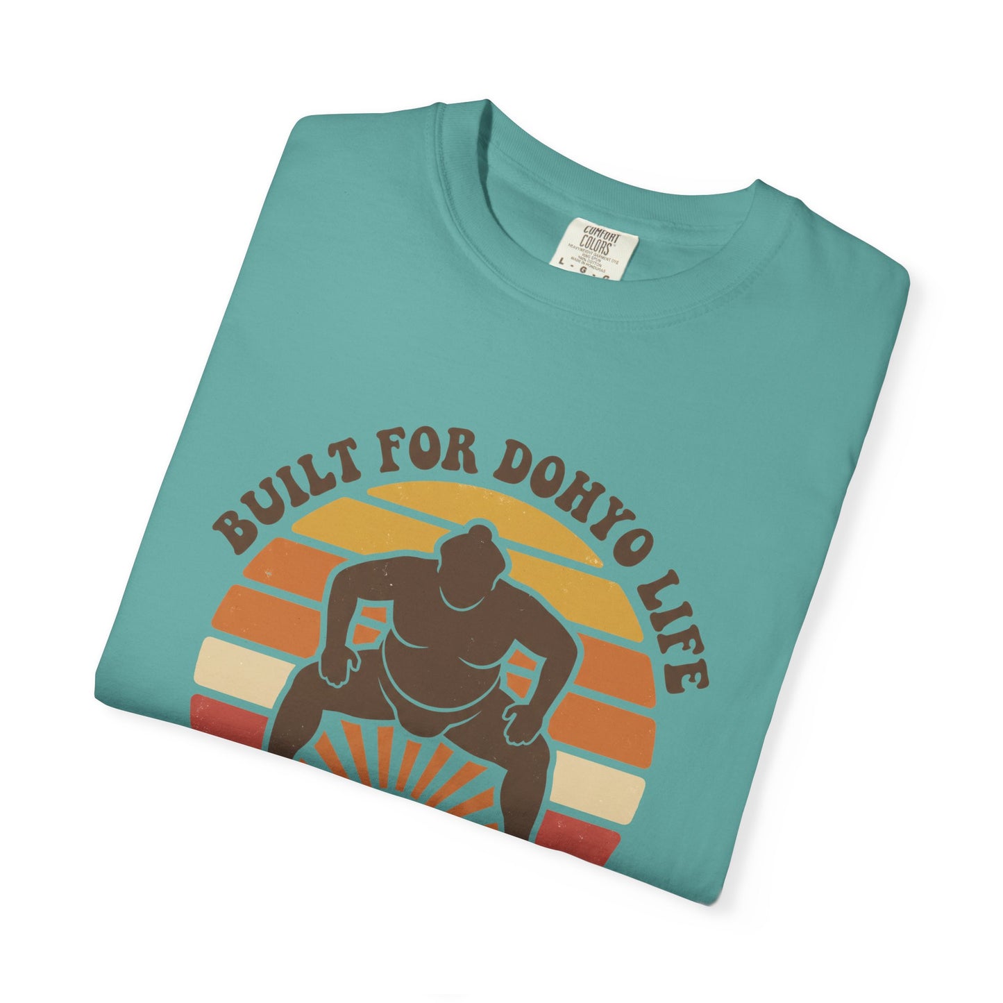 Sumo Wrestler Retro Sunset T-Shirt