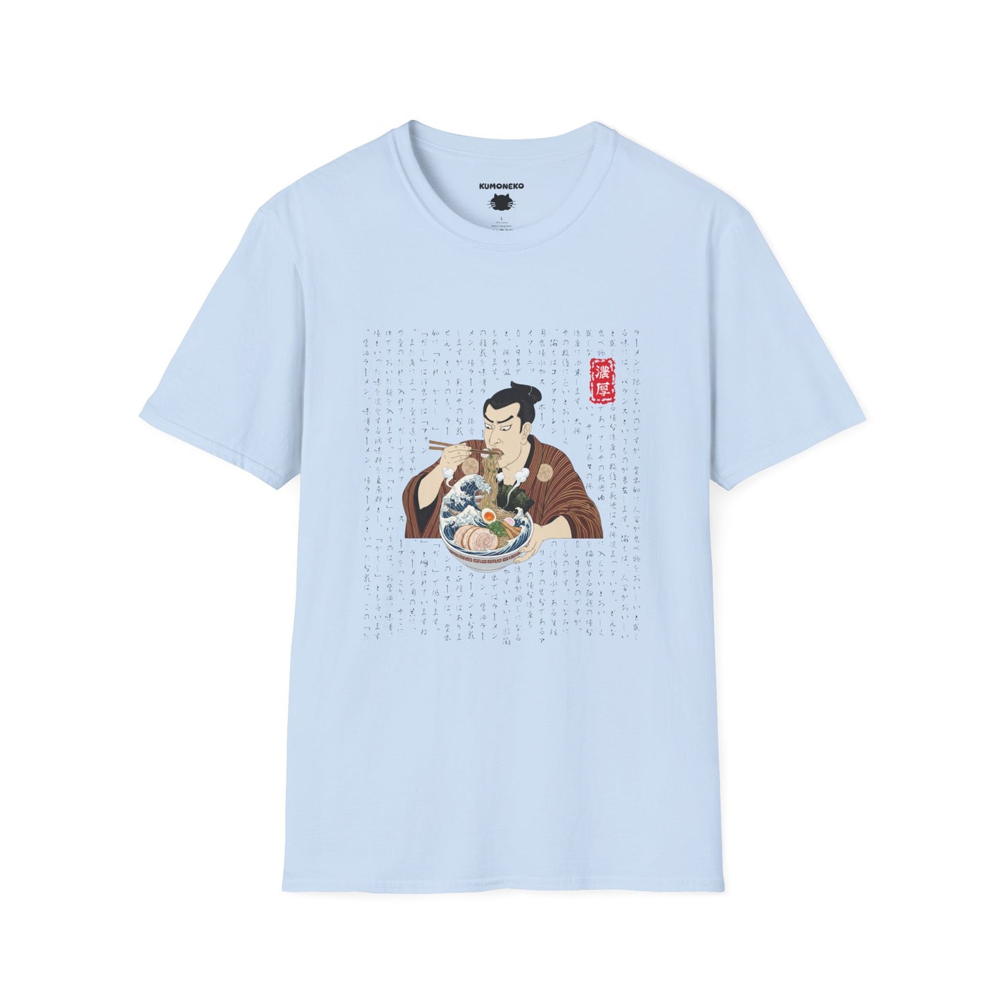 Japanese Ramen Manga T-Shirt, Hokusai Wave Style