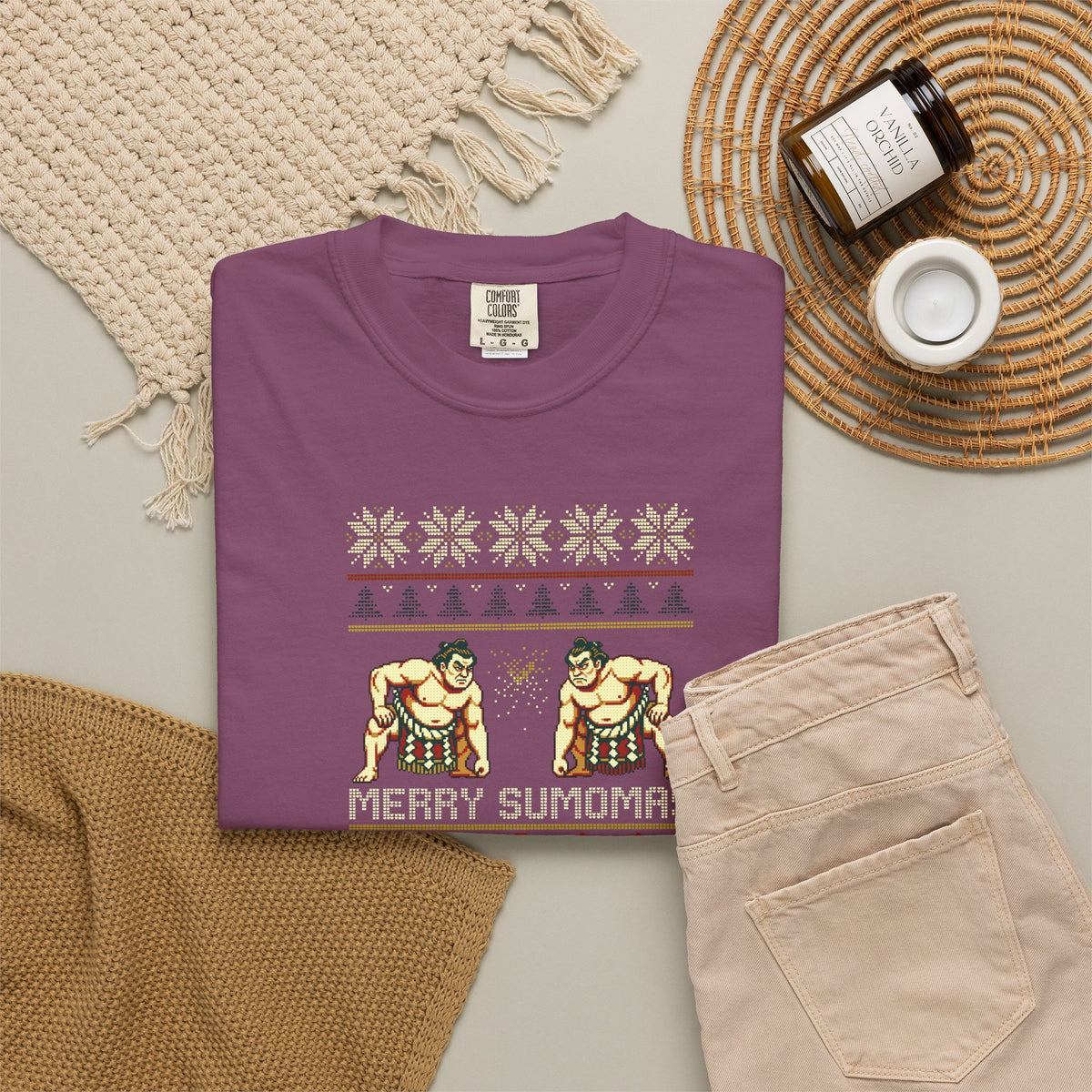 Merry Sumomas Pixel Sumo Knit T-Shirt