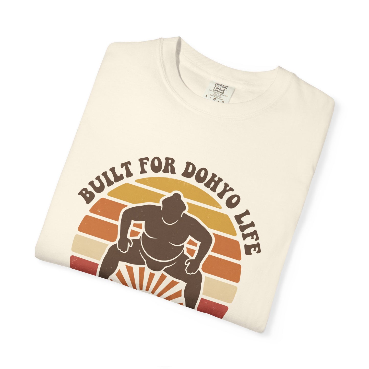 Sumo Wrestler Retro Sunset T-Shirt