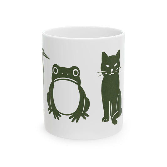 Matsumoto Hōji-Inspired Animal Silhouettes Mug