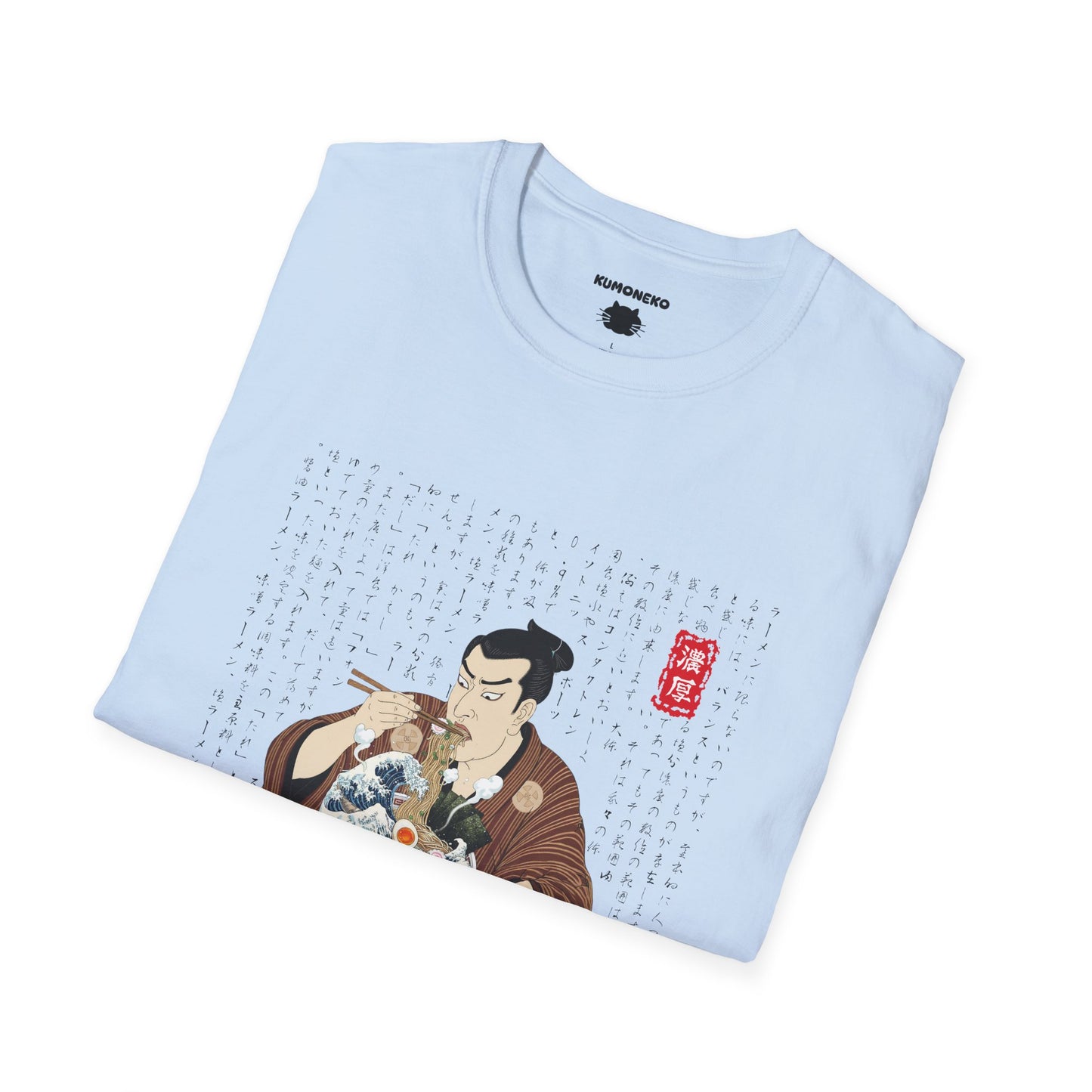 Japanese Ramen Manga T-Shirt, Hokusai Wave Style