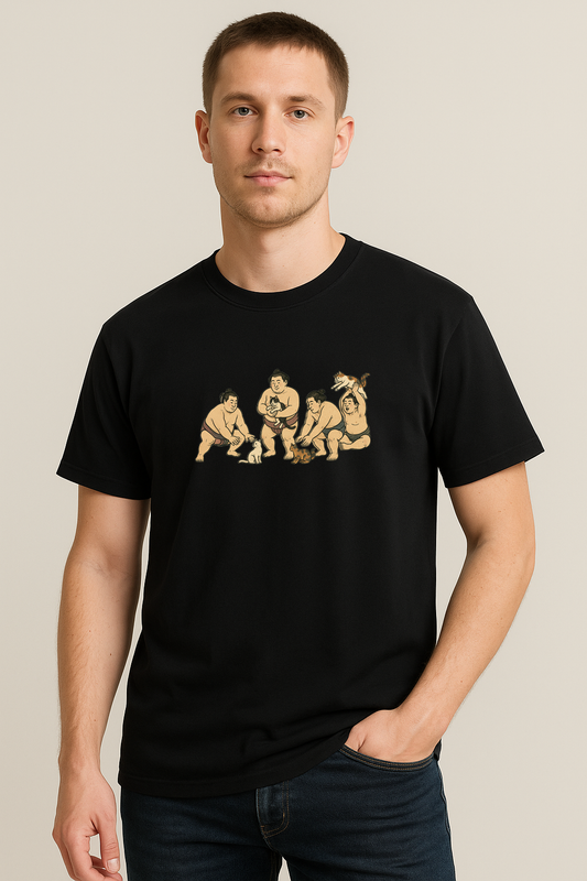 Sumo Wrestlers and Cats T-Shirt