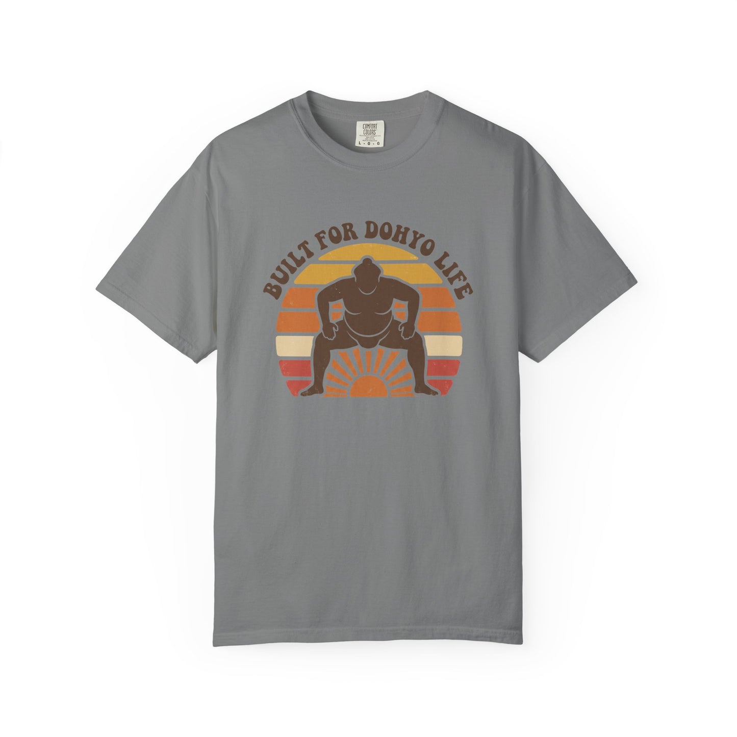 Sumo Wrestler Retro Sunset T-Shirt