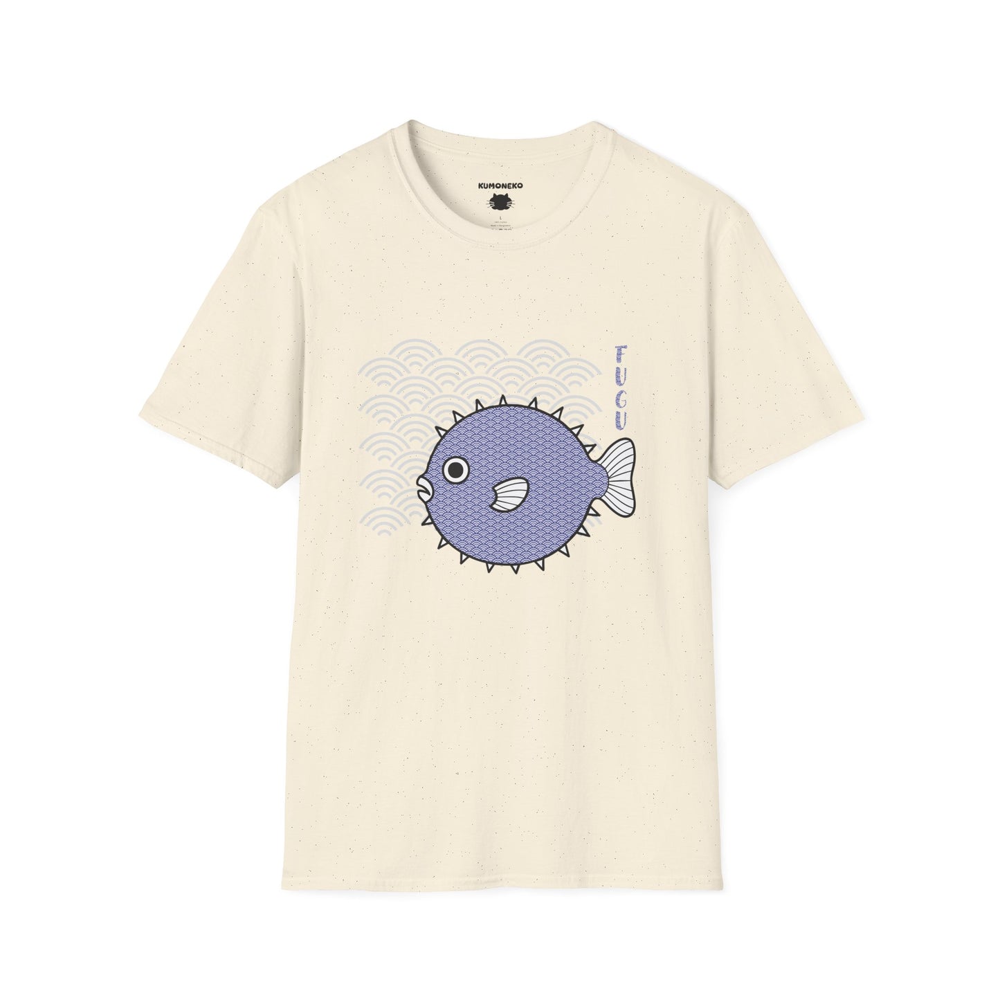 Fugu Pufferfish T-Shirt, Seigaiha Wave Pattern