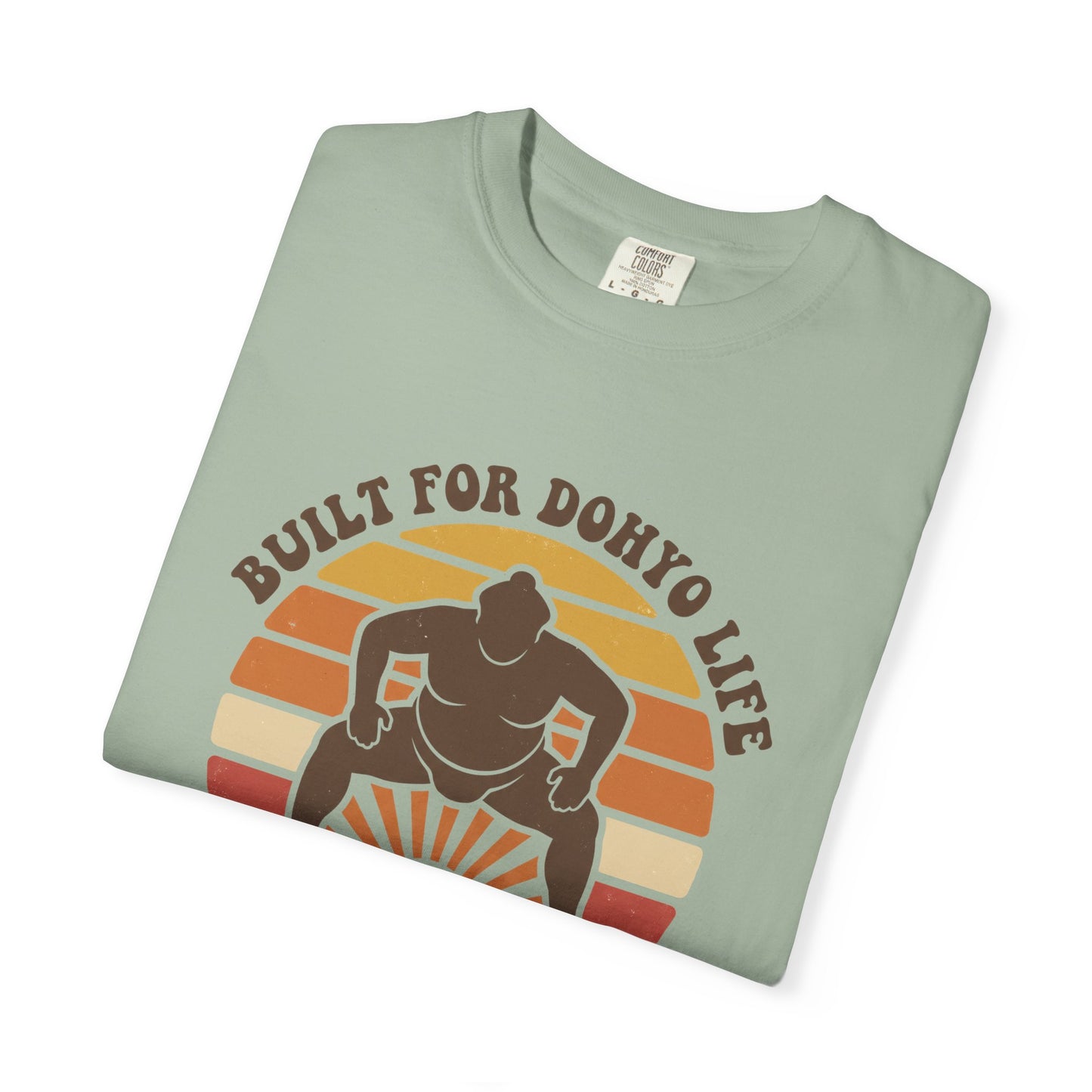 Sumo Wrestler Retro Sunset T-Shirt