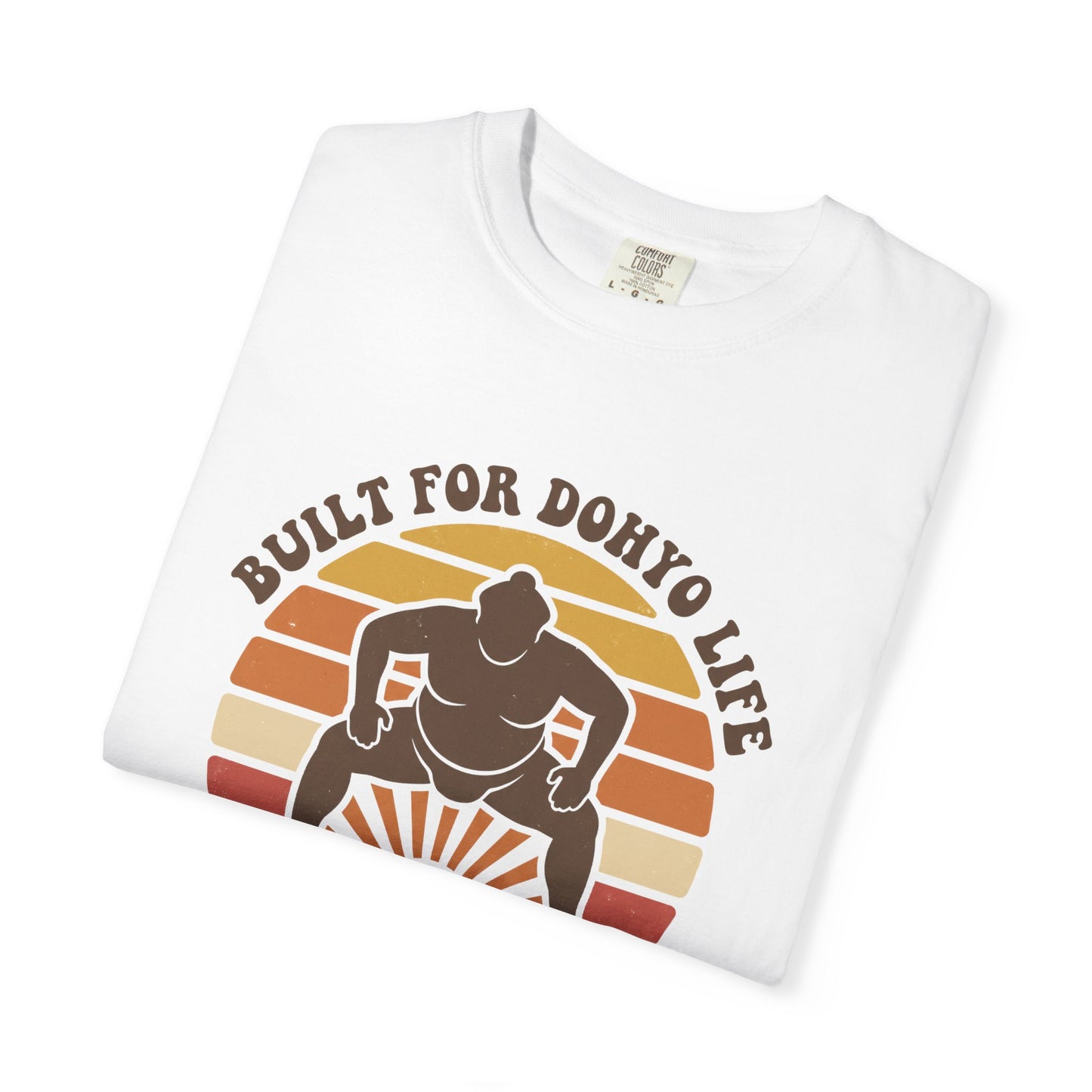 Sumo Wrestler Retro Sunset T-Shirt