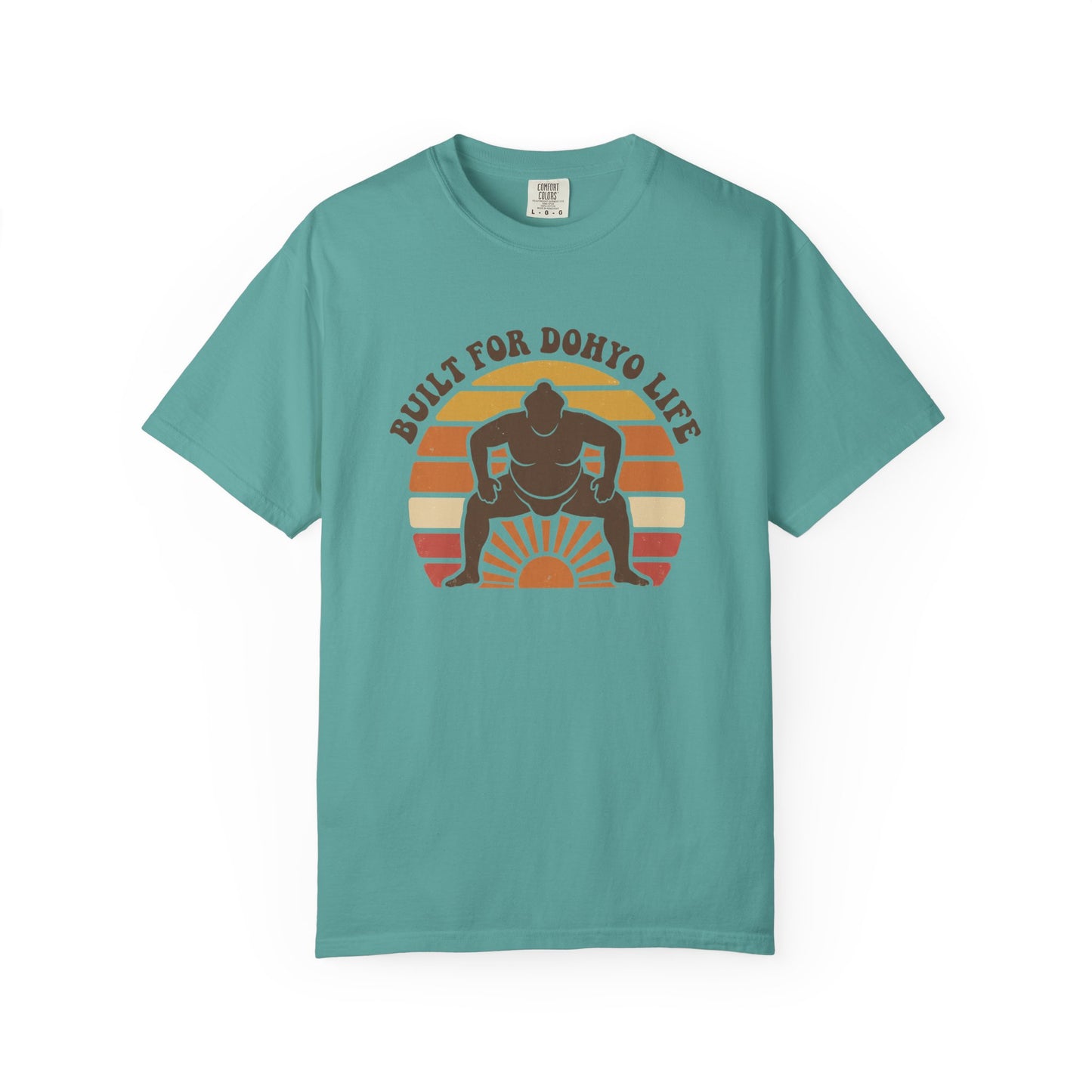 Sumo Wrestler Retro Sunset T-Shirt