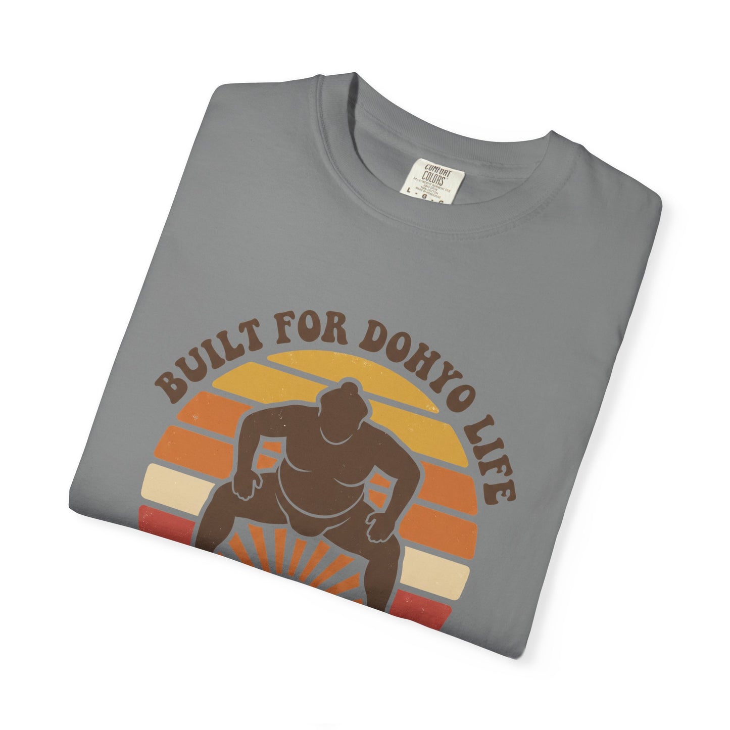 Sumo Wrestler Retro Sunset T-Shirt