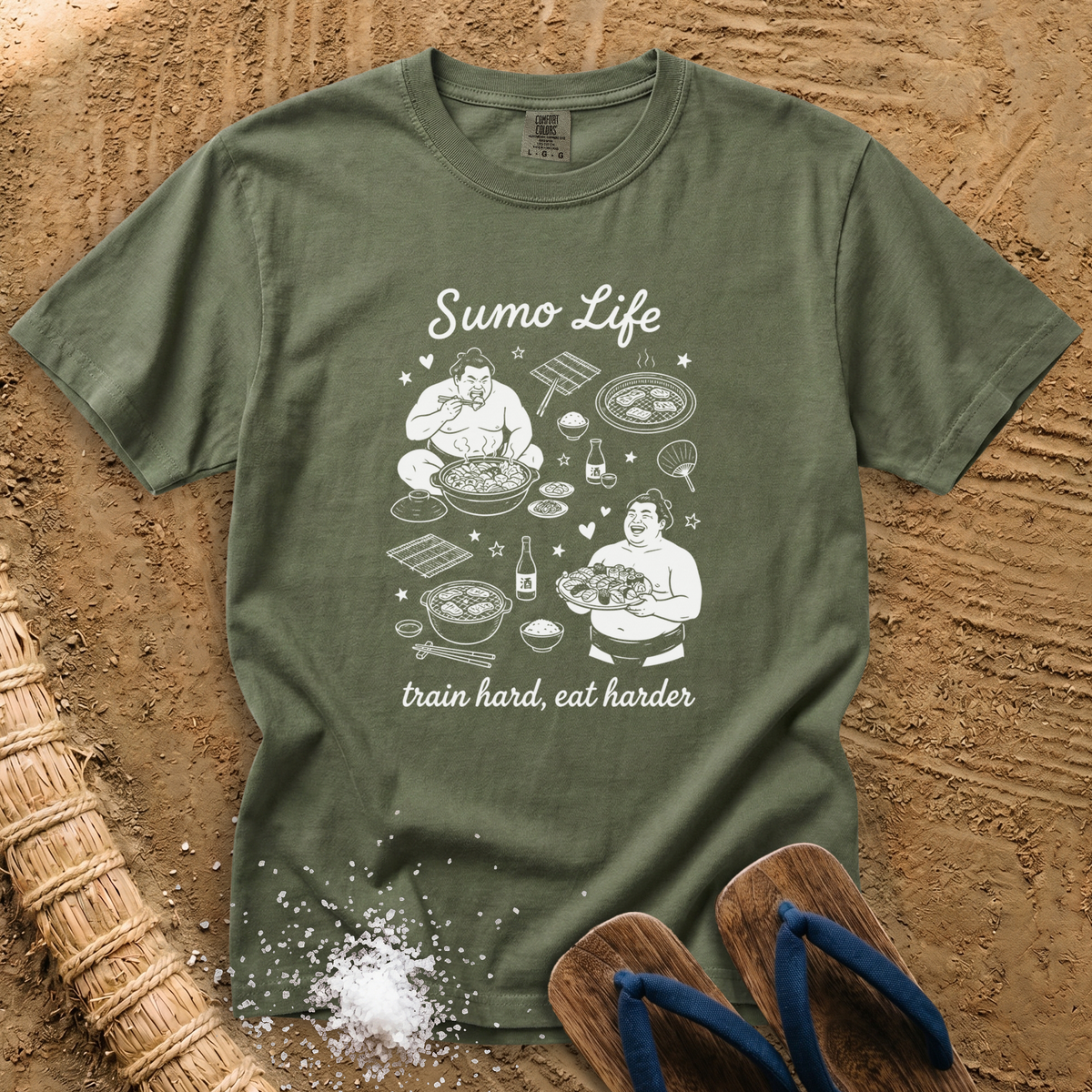 Sumo Life: Train Hard, Eat Harder T-Shirt