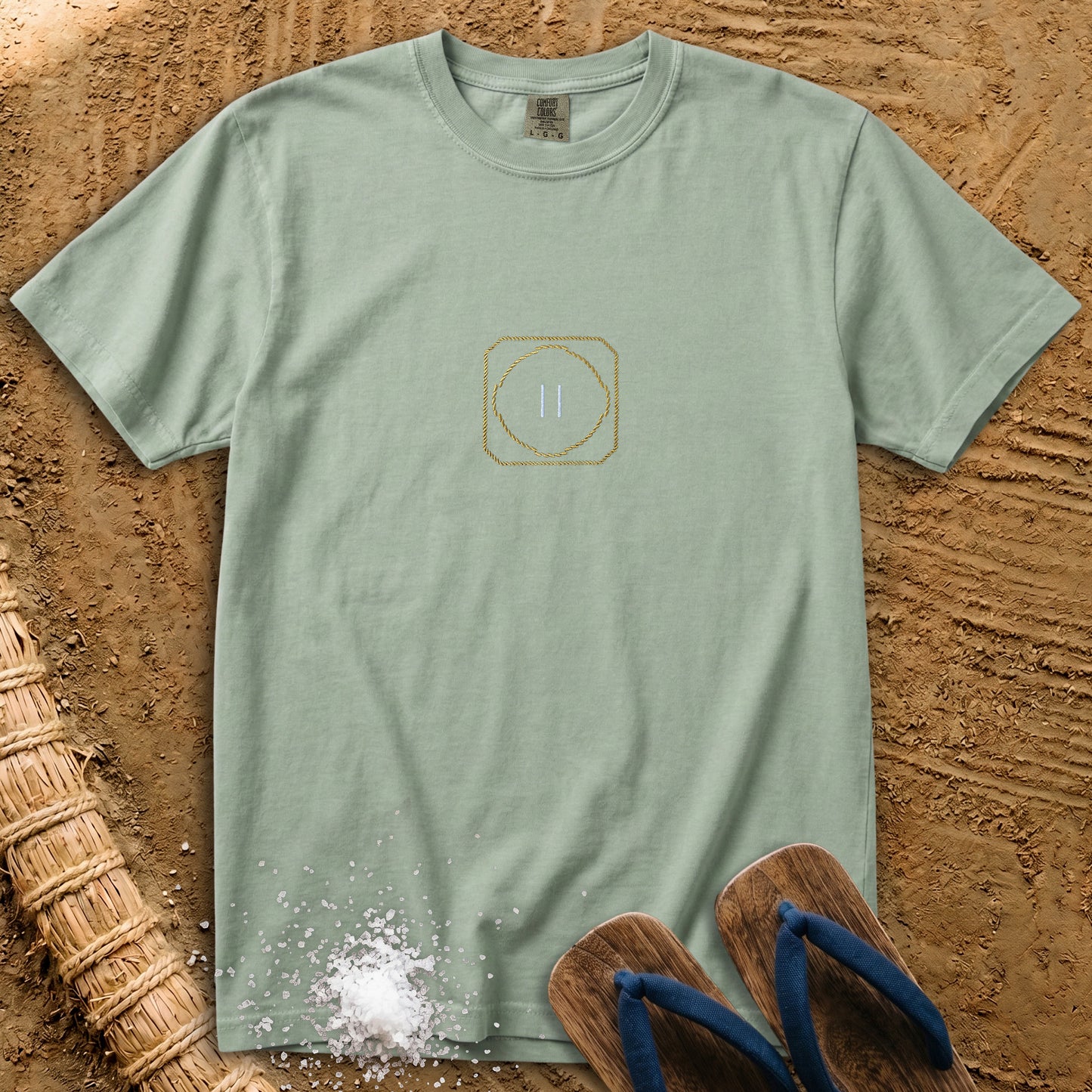 Sumo Dohyo Ring Embroidered Design T-Shirt