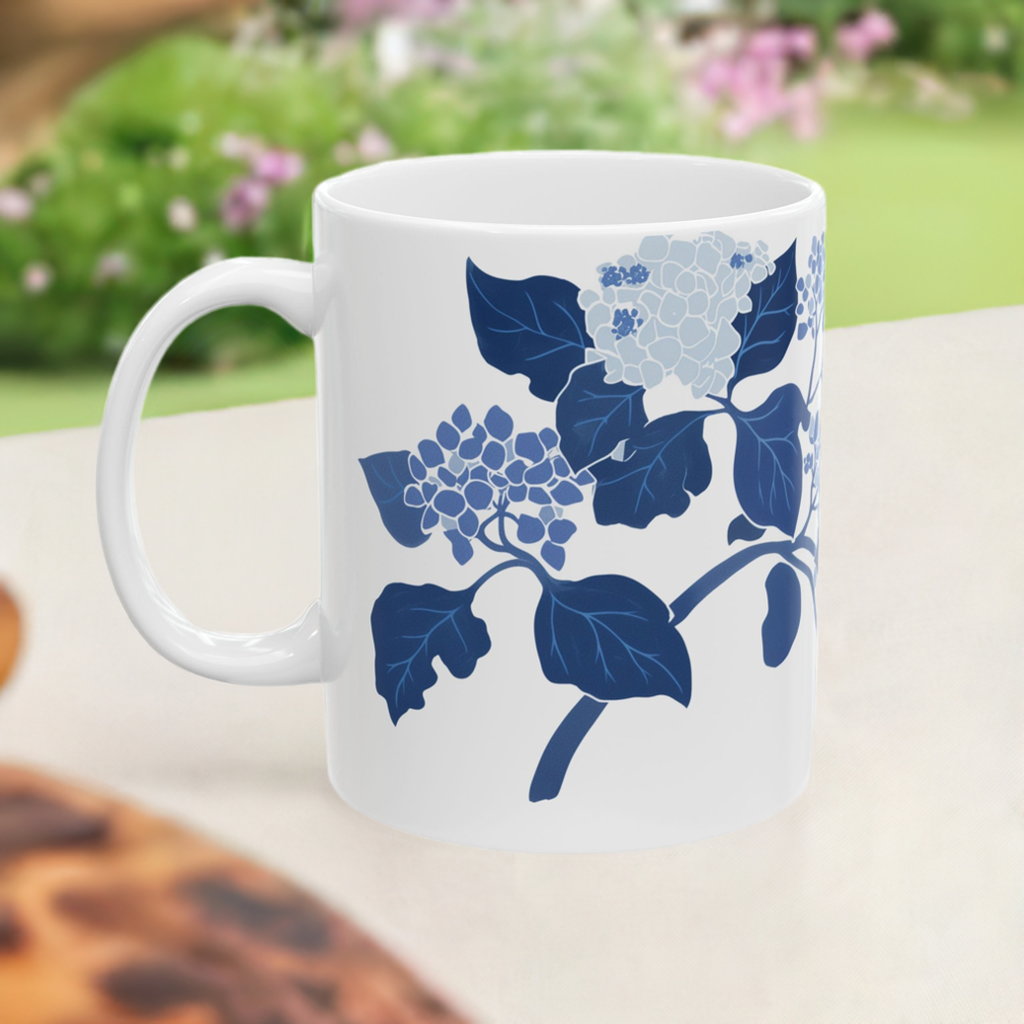 Blooming Kimono Flower Mug Series (Dark Blue Edition)