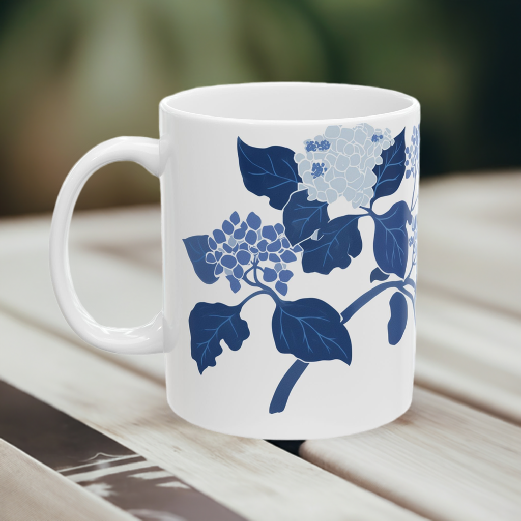 Blooming Kimono Flower Mug Series (Dark Blue Edition)
