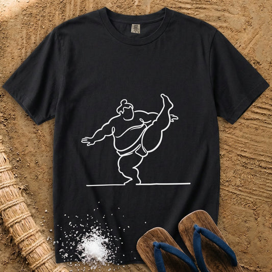 Sumo Line Art in Motion T-Shirt