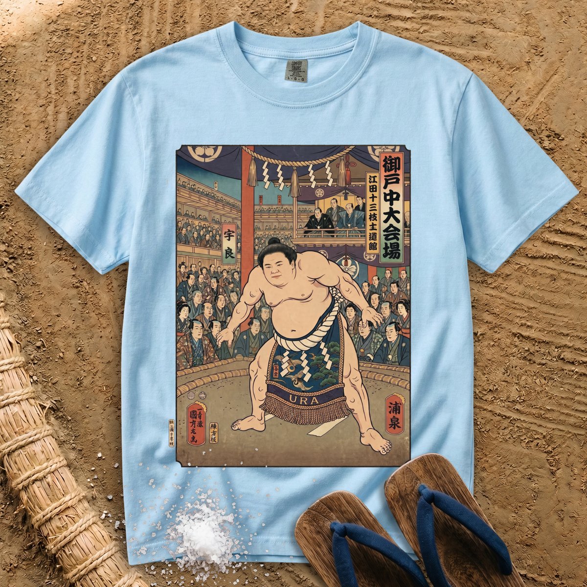 Ura Sumo Ukiyo-e Print T-Shirt