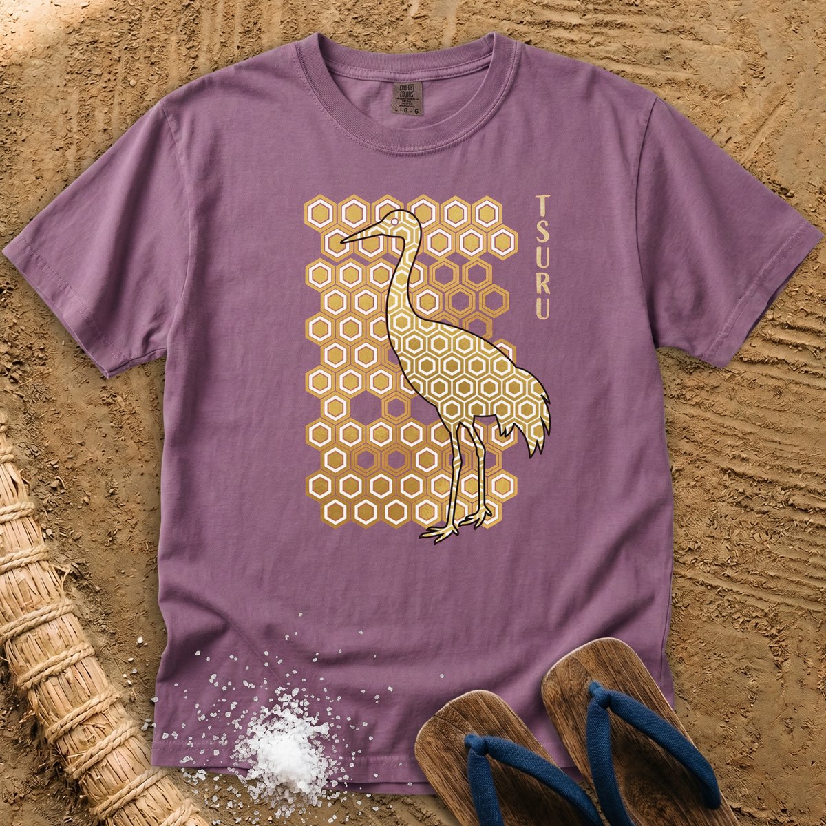 Japanese pattern Crane T-Shirt