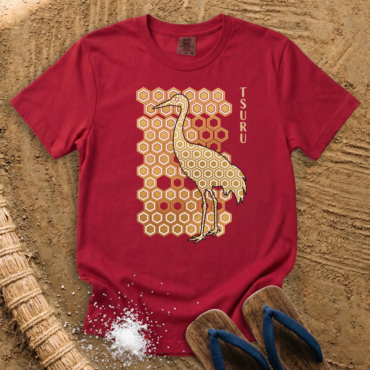 Japanese pattern Crane T-Shirt