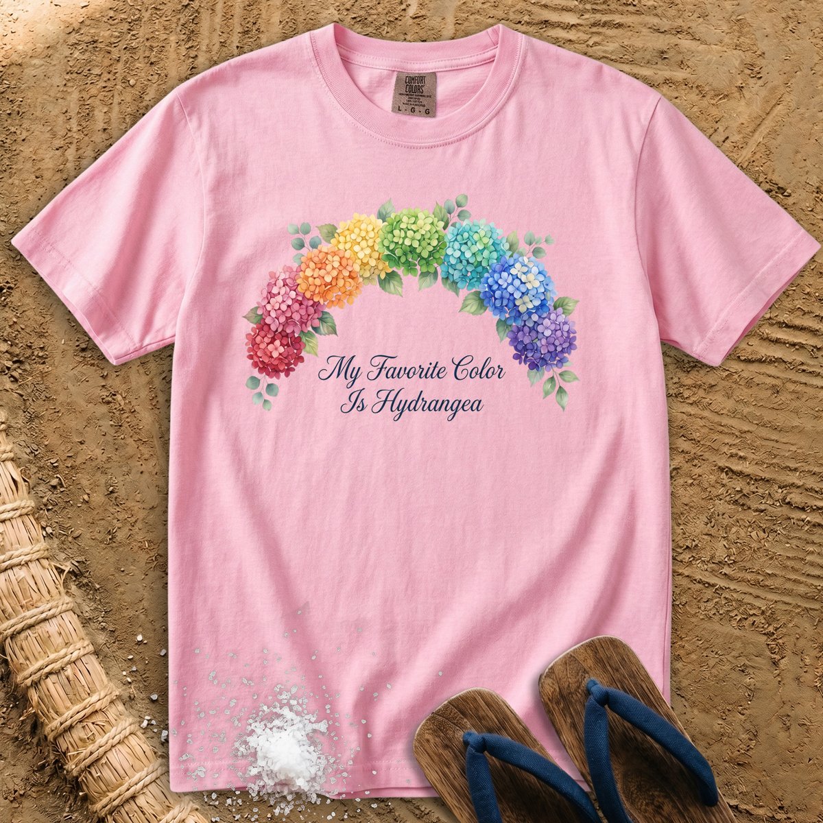 Rainbow Hydrangea Arch in Bloom T-Shirt