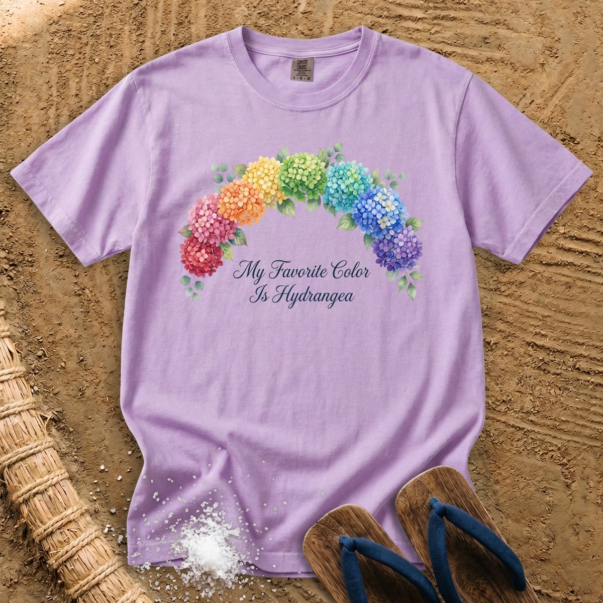 Rainbow Hydrangea Arch in Bloom T-Shirt