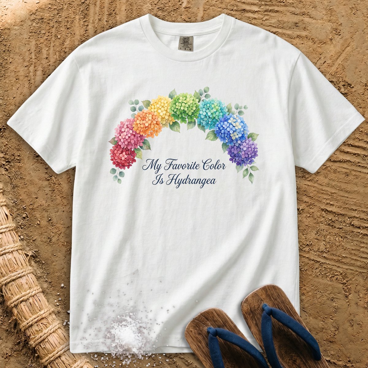 Rainbow Hydrangea Arch in Bloom T-Shirt