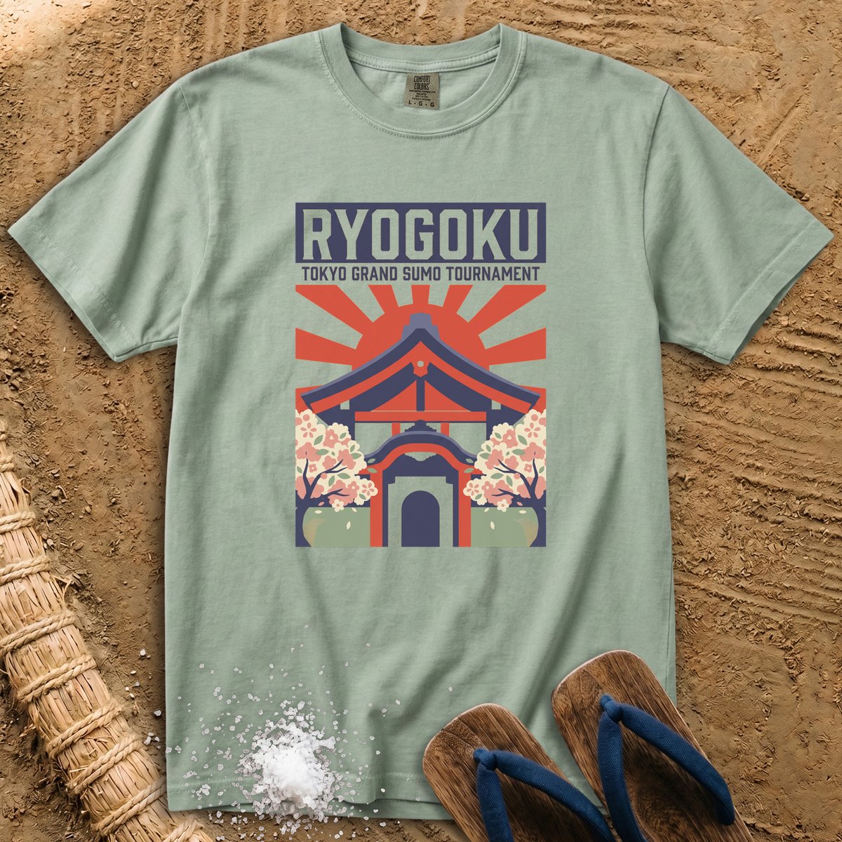 Ryogoku Grand Sumo Retro Poster T-Shirt