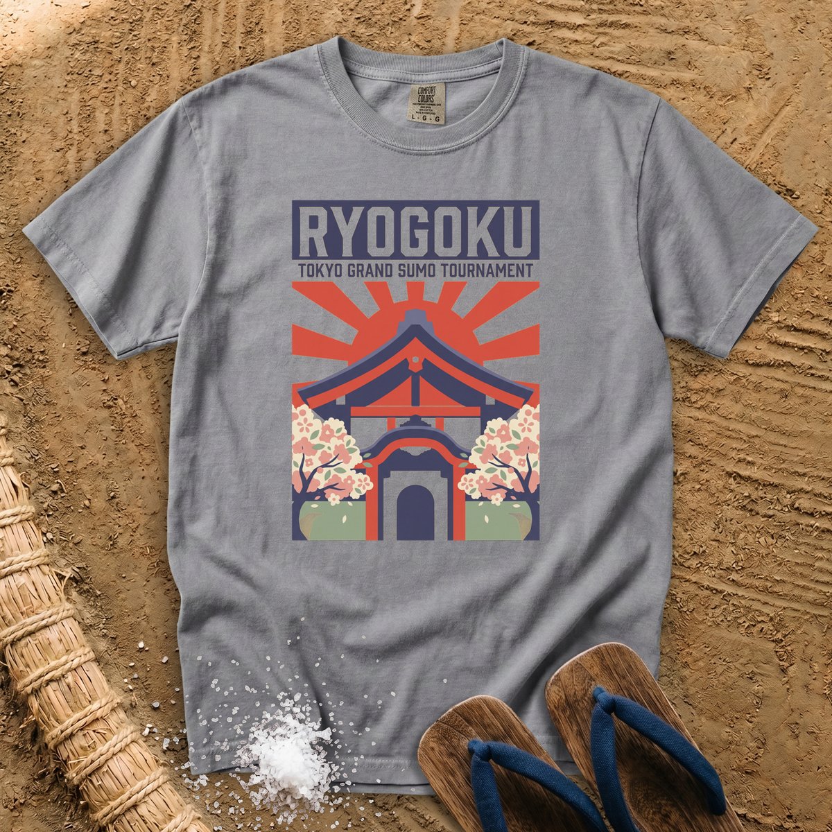 Ryogoku Grand Sumo Retro Poster T-Shirt