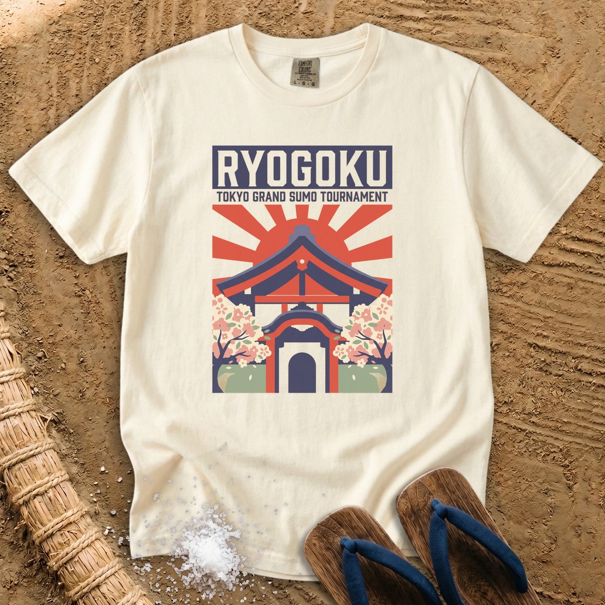 Ryogoku Grand Sumo Retro Poster T-Shirt