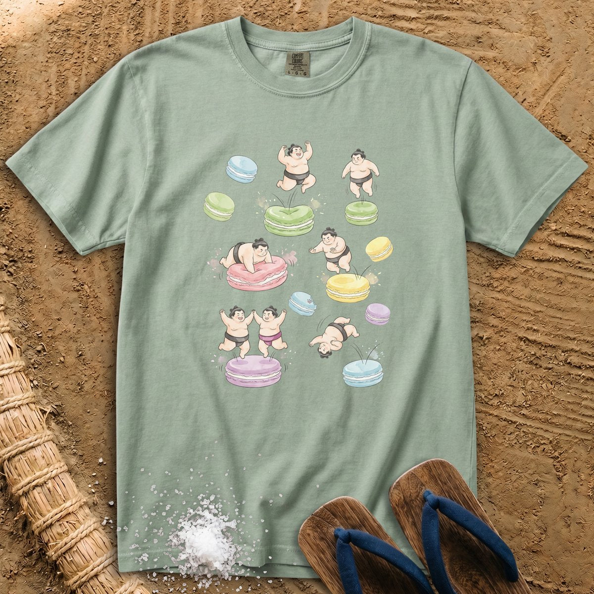 Sumo Wrestlers & Pastel Macarons #2 T-Shirt