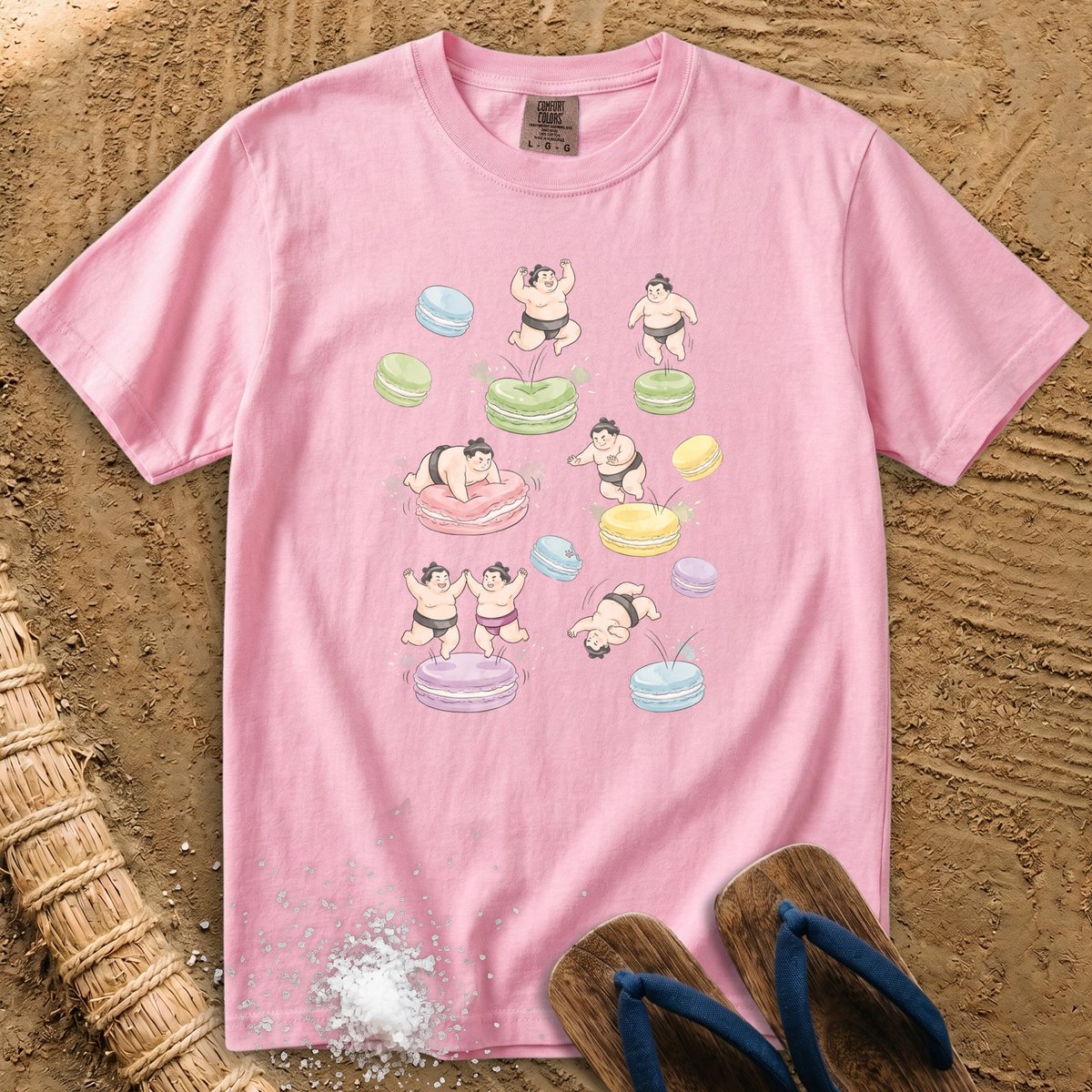 Sumo Wrestlers & Pastel Macarons #2 T-Shirt