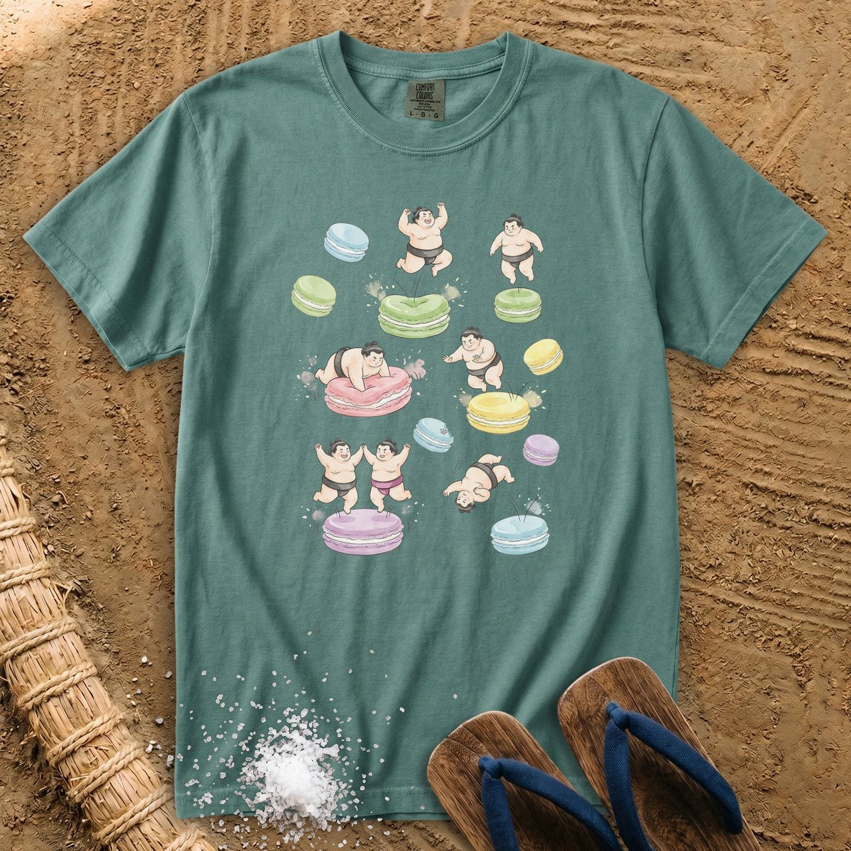 Sumo Wrestlers & Pastel Macarons #2 T-Shirt