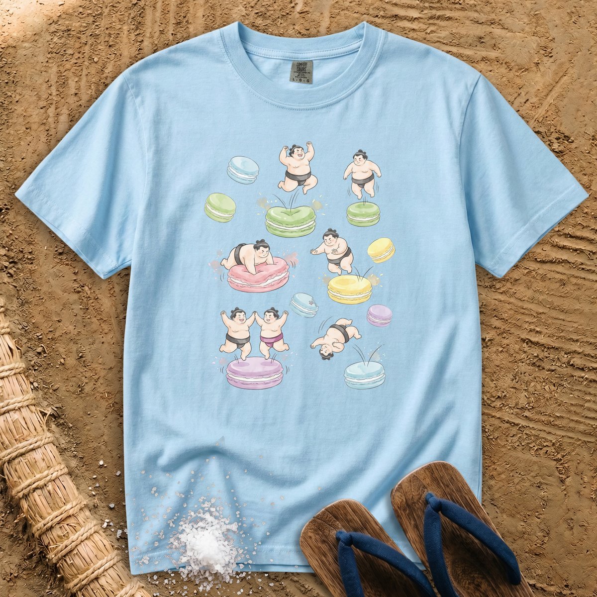 Sumo Wrestlers & Pastel Macarons #2 T-Shirt