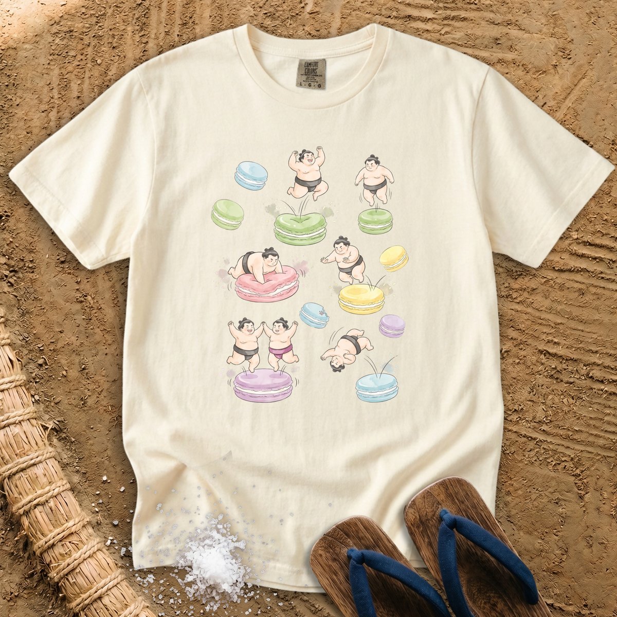 Sumo Wrestlers & Pastel Macarons #2 T-Shirt