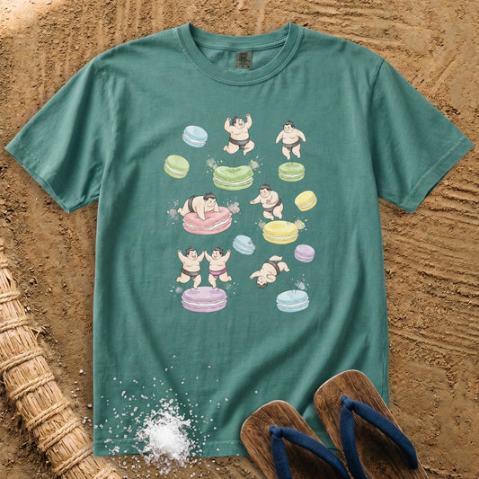 Sumo Wrestlers & Pastel Macarons #2 T-Shirt