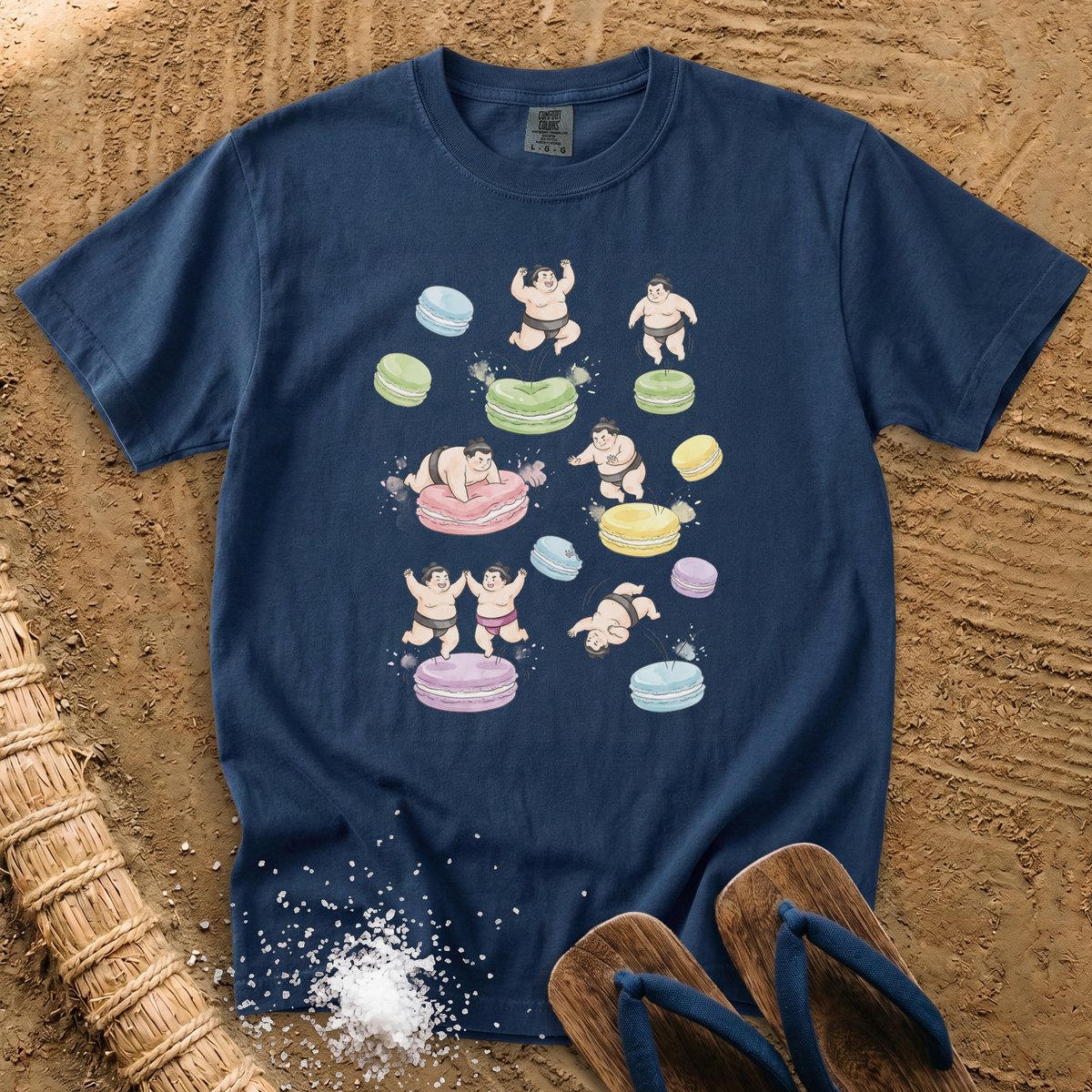 Sumo Wrestlers & Pastel Macarons #2 T-Shirt