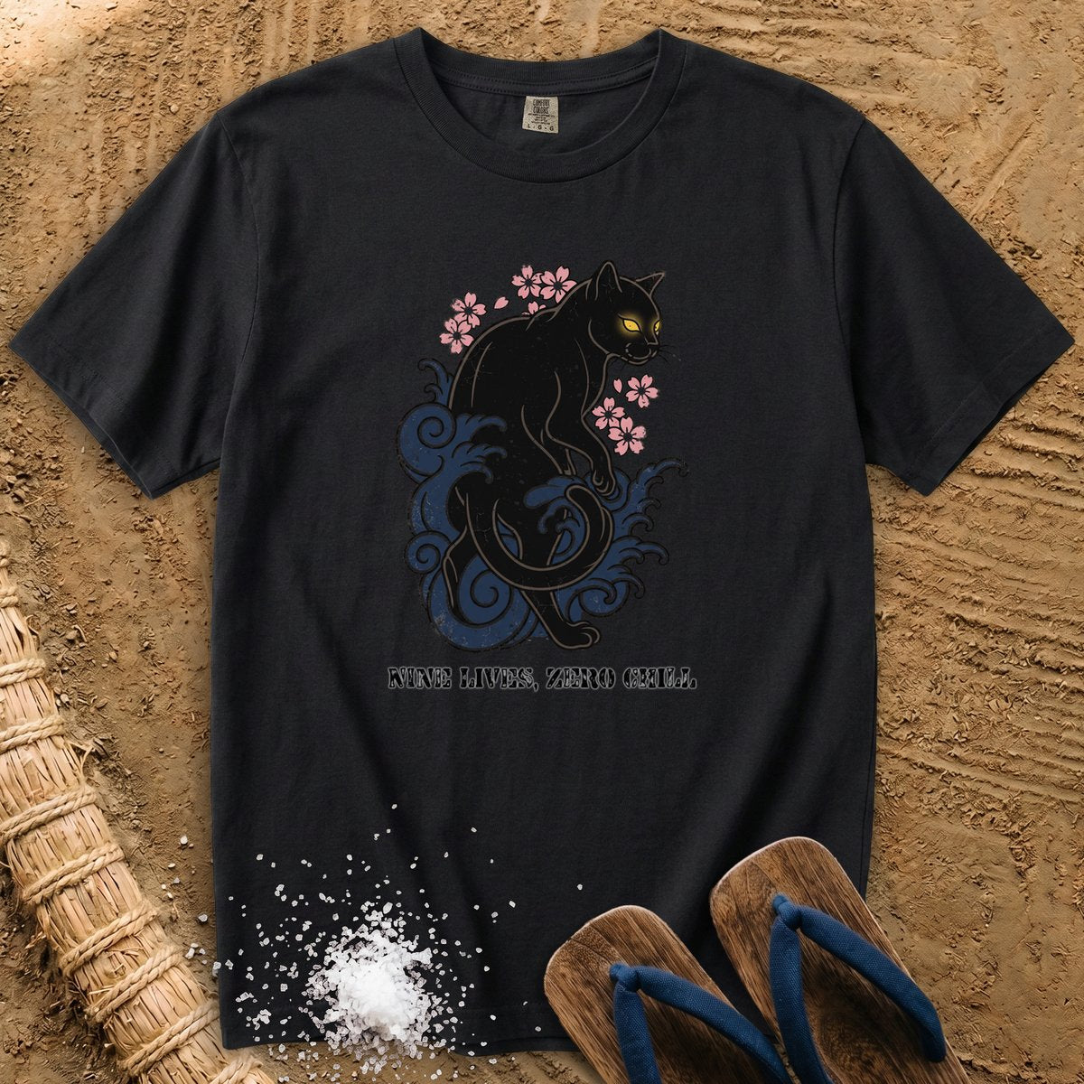 Nine Lives, Zero Chill Black Cat T-Shirt
