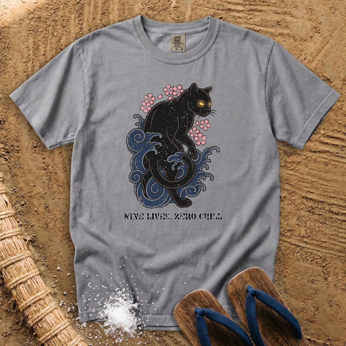 Nine Lives, Zero Chill Black Cat T-Shirt